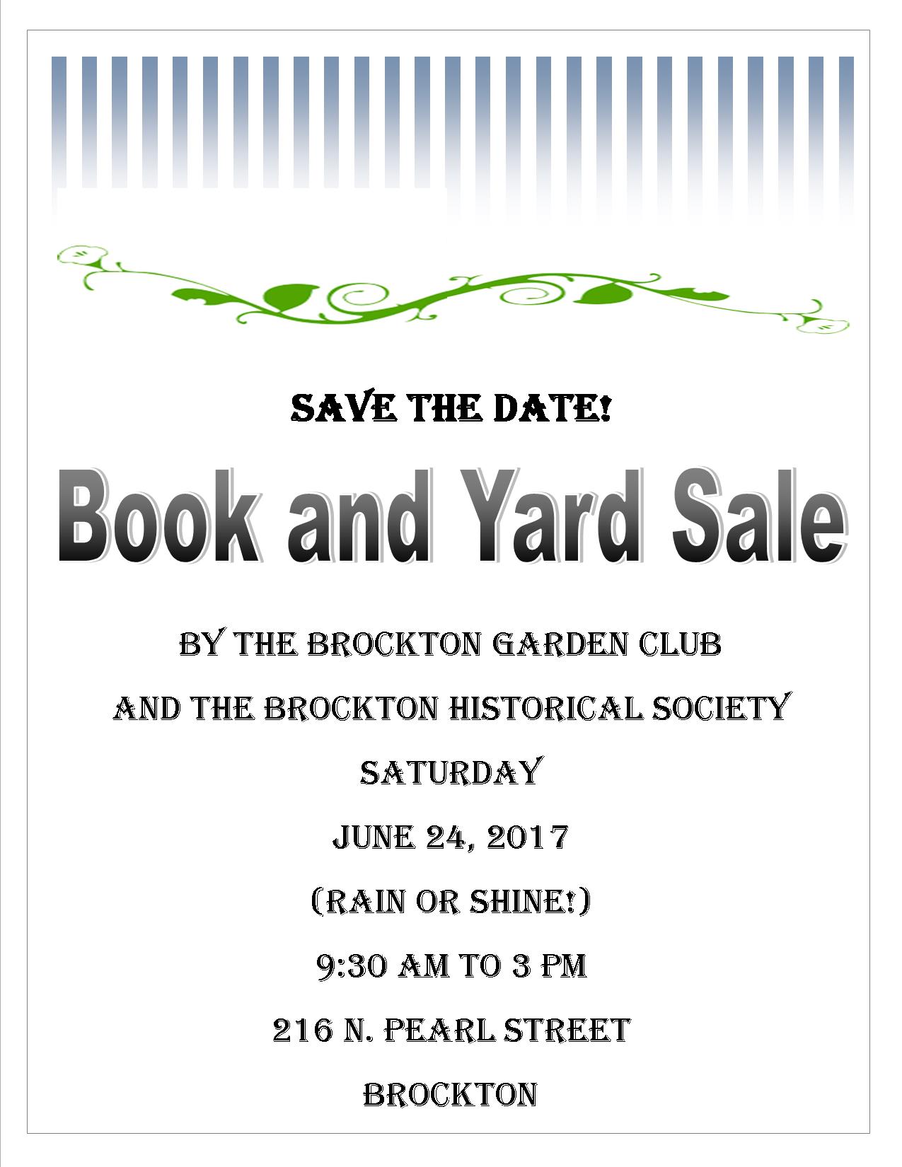 Book and Yard Sale Flyer Garden Club